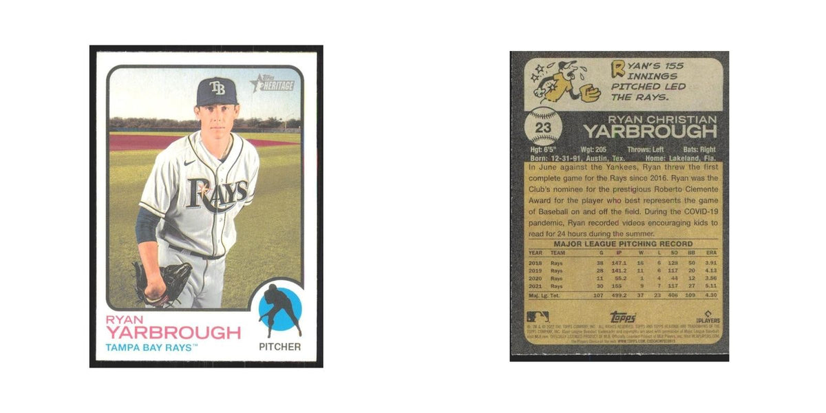 2022 Topps Heritage Ryan Yarbrough Rays #23