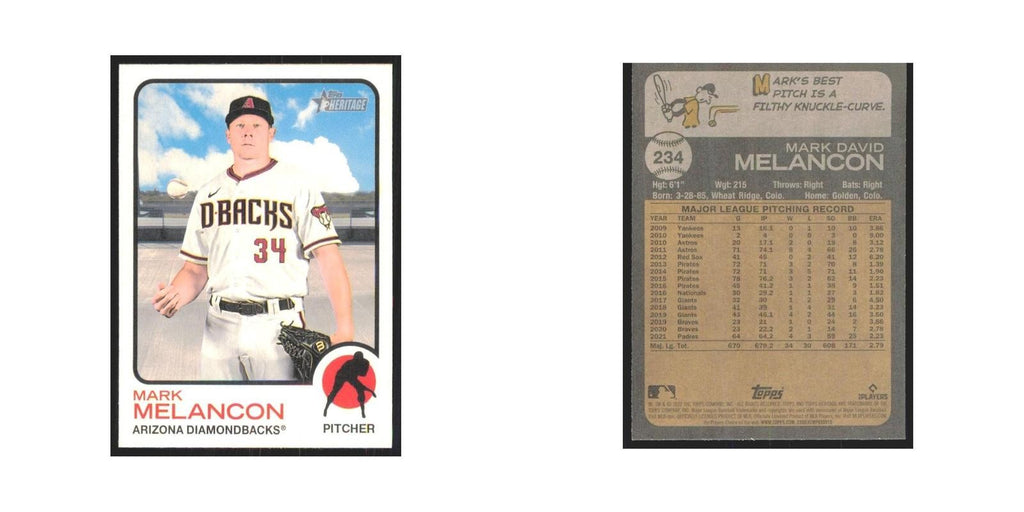 2022 Topps Heritage Mark Melancon Diamondbacks #234