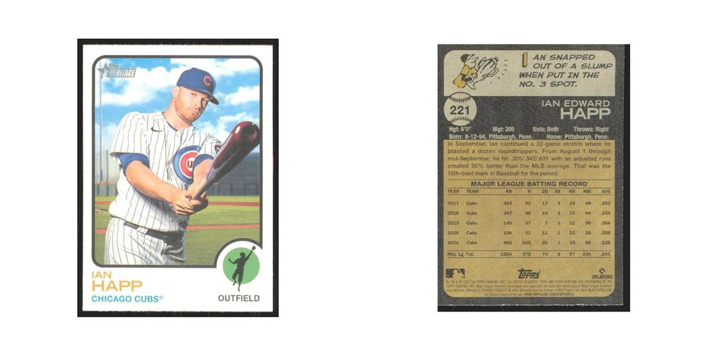 2022 Topps Heritage Ian Happ Cubs #221