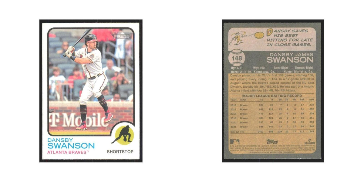 2022 Topps Heritage Dansby Swanson Braves #148