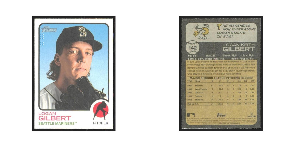 2022 Topps Heritage Logan Gilbert Mariners #142