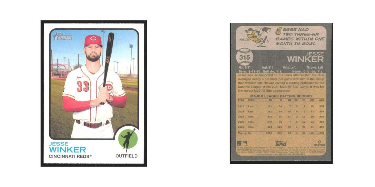 2022 Topps Heritage Jesse Winker Reds #315
