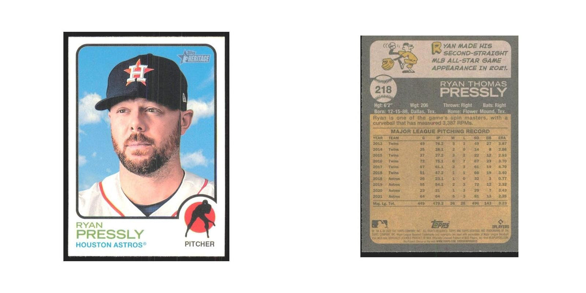 2022 Topps Heritage Ryan Pressly Astros #218