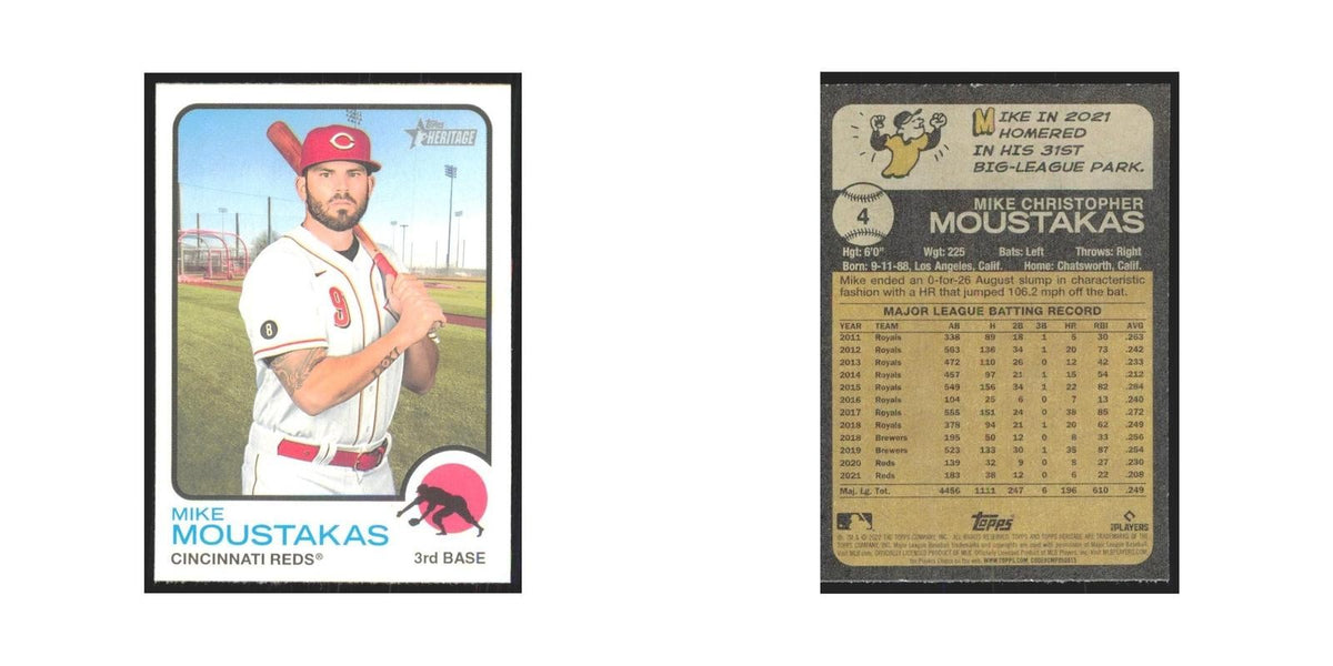 2022 Topps Heritage Mike Moustakas Reds #4
