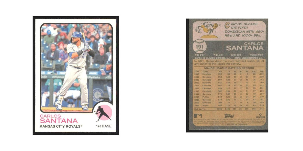 2022 Topps Heritage Carlos Santana Royals #191