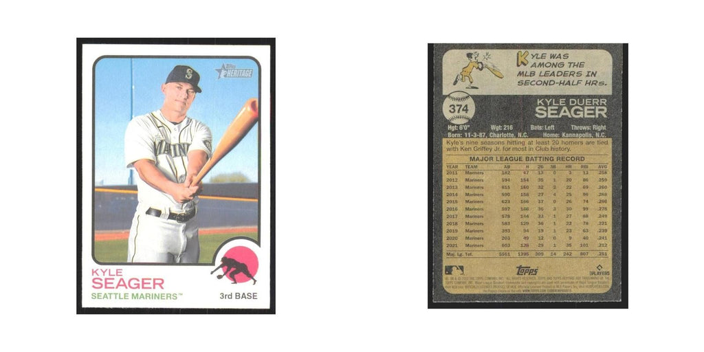 2022 Topps Heritage Kyle Seager Mariners #374