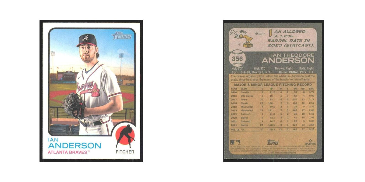 2022 Topps Heritage Ian Anderson Braves #356