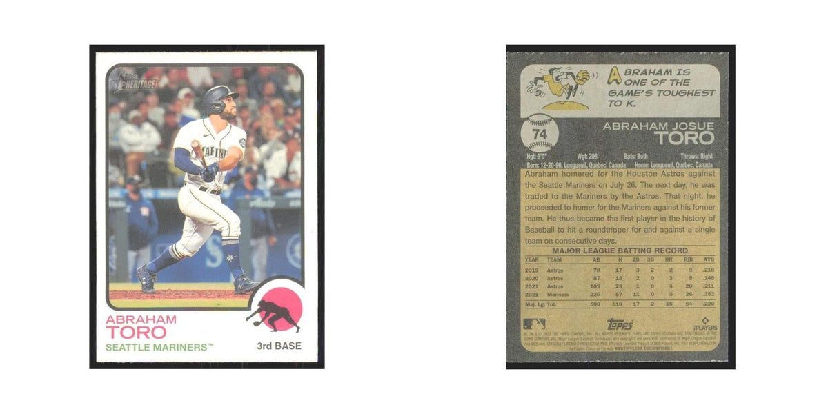 2022 Topps Heritage Abraham Toro Mariners #74