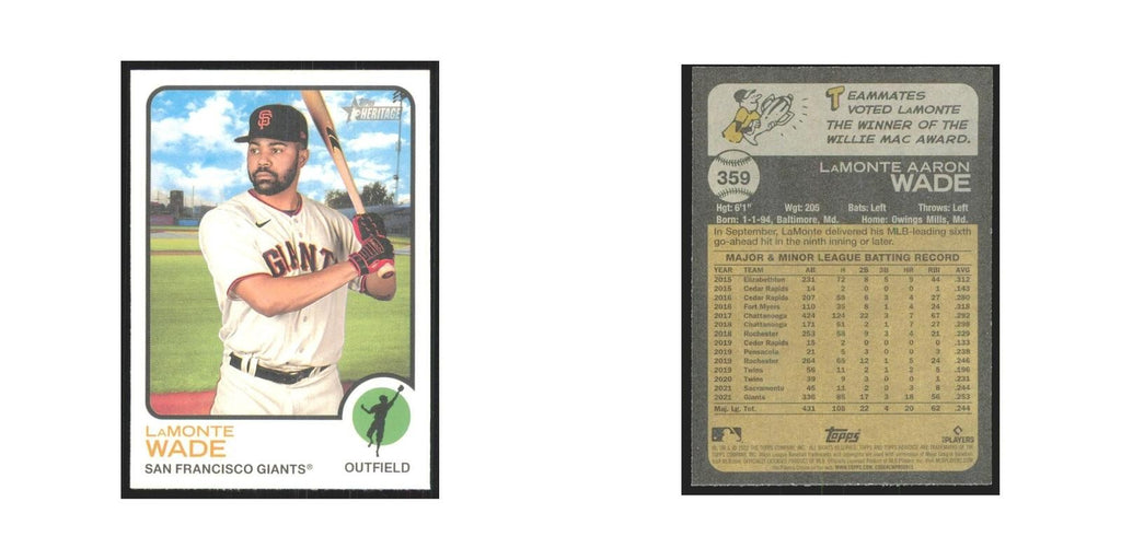2022 Topps Heritage LaMonte Wade Giants #359