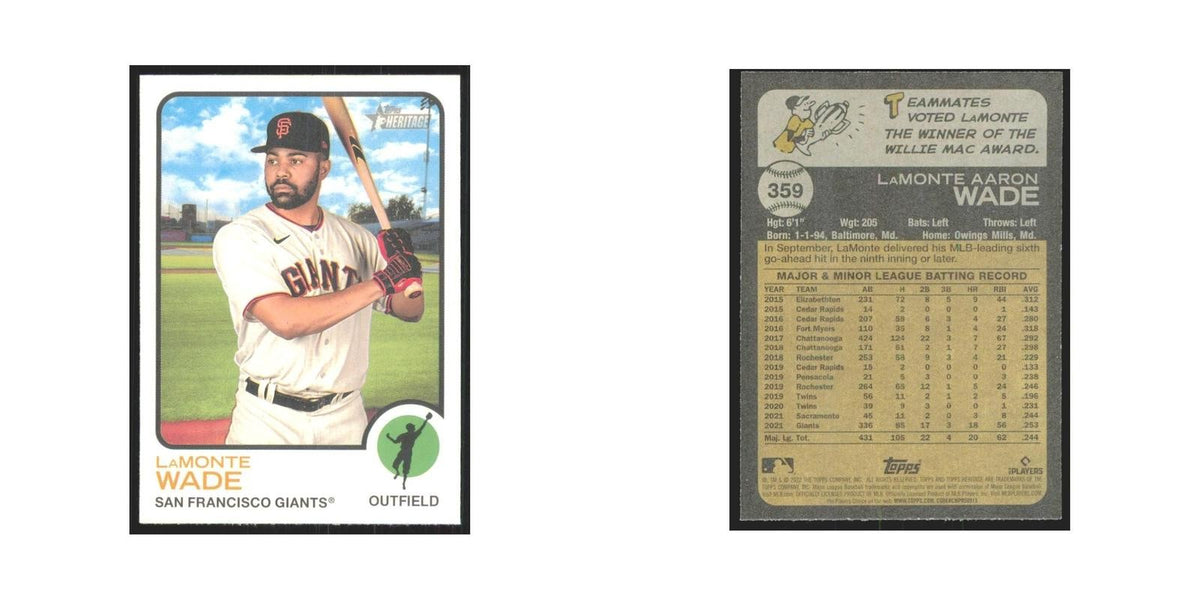 2022 Topps Heritage LaMonte Wade Giants #359