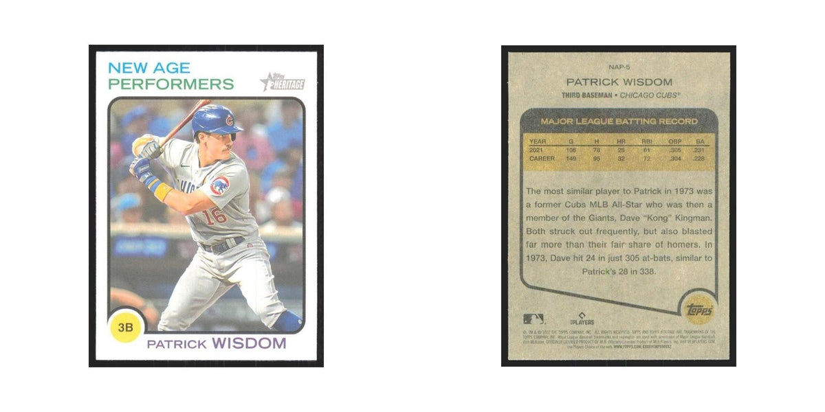 2022 Topps Heritage Patrick Wisdom Cubs #NAP-5