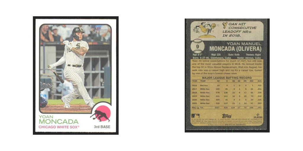 2022 Topps Heritage Yoan Moncada White Sox #9
