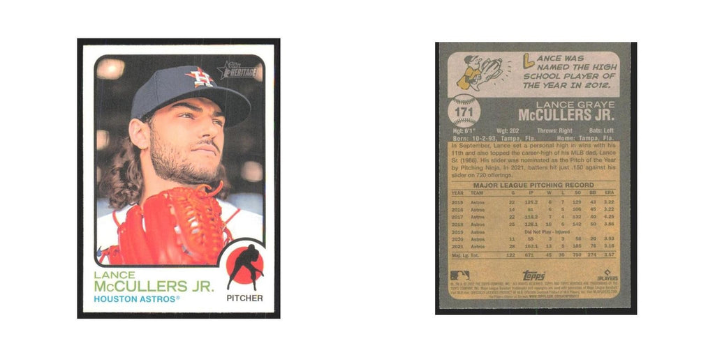 2022 Topps Heritage Lance McCullers Jr. Astros #171