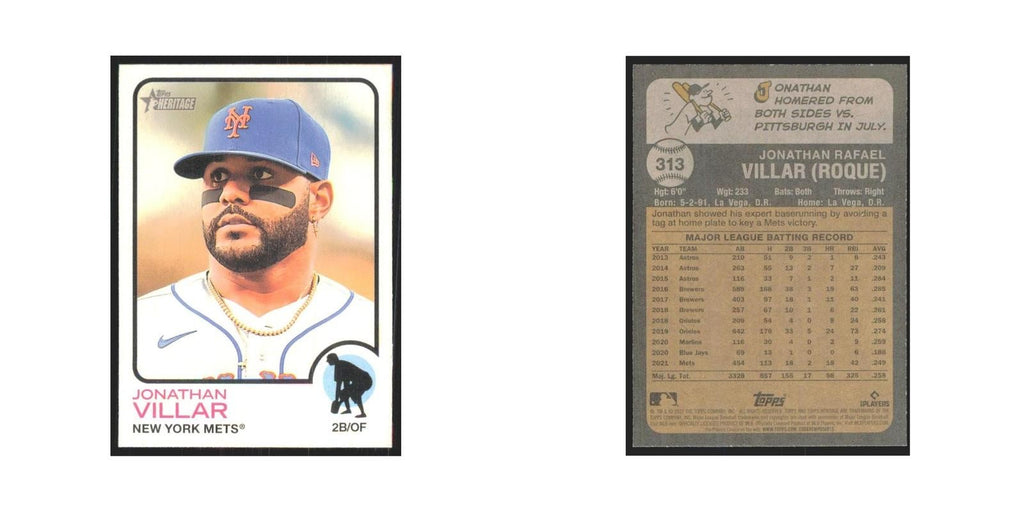 2022 Topps Heritage Jonathan Villar Mets #313