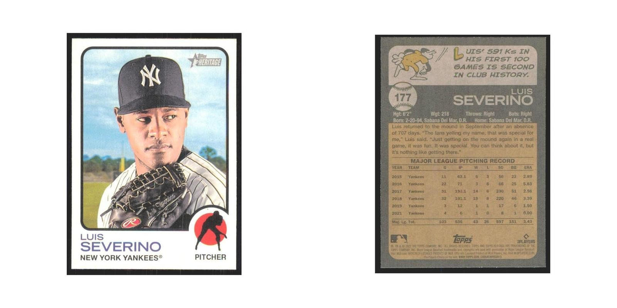 2022 Topps Heritage Luis Severino Yankees #177