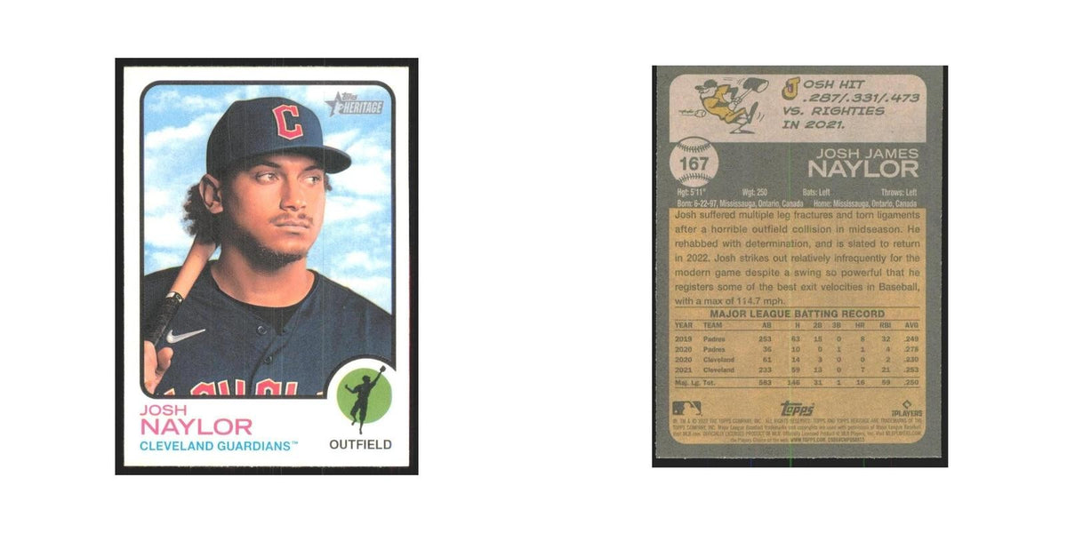 2022 Topps Heritage Josh Naylor Guardians #167