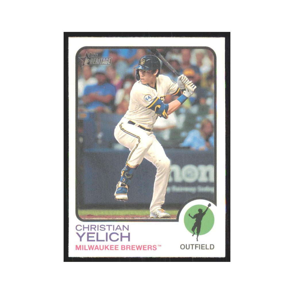 2022 Topps Heritage Christian Yelich Brewers #123