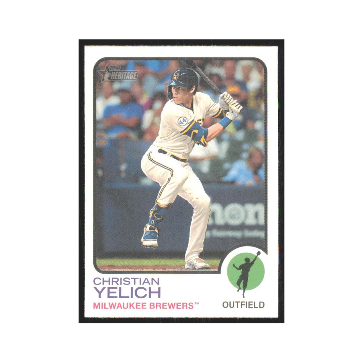 2022 Topps Heritage Christian Yelich Brewers #123