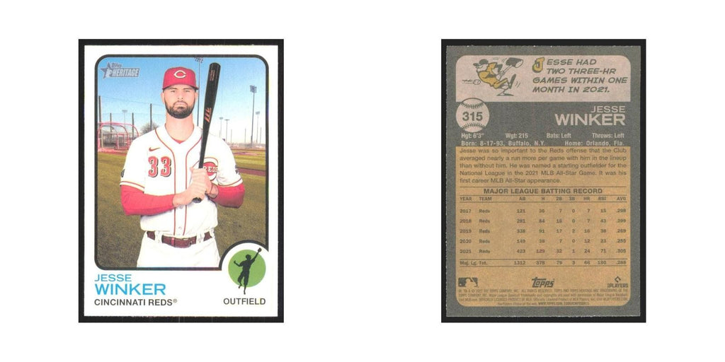 2022 Topps Heritage Jesse Winker Reds #315