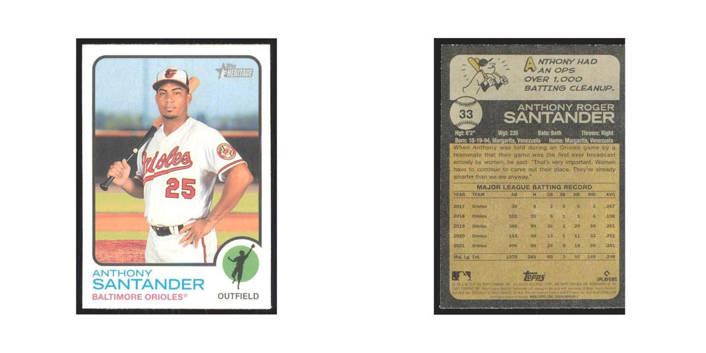 2022 Topps Heritage Anthony Santander Orioles #33