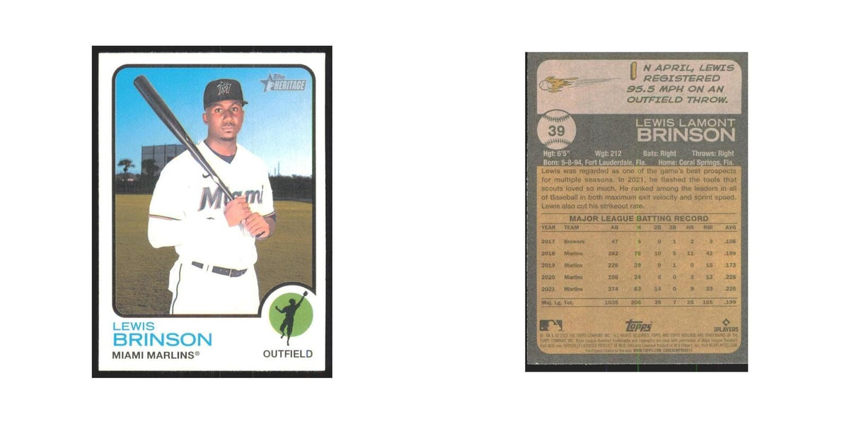 2022 Topps Heritage Lewis Brinson Marlins #39