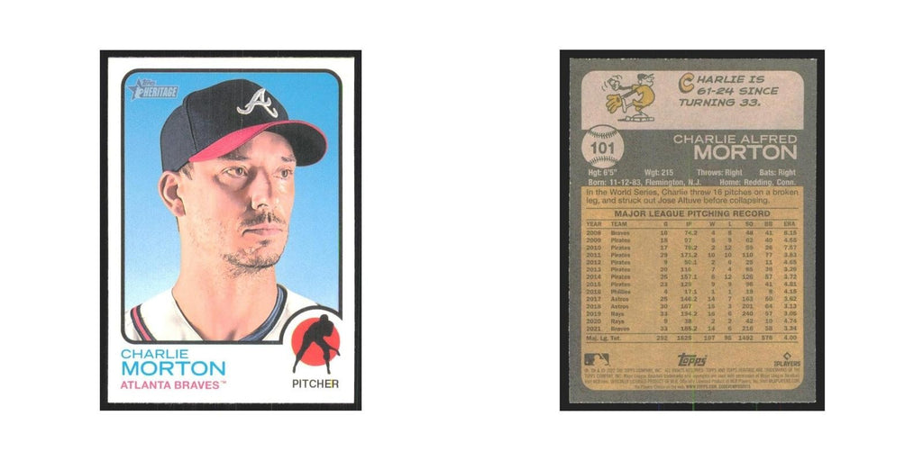 2022 Topps Heritage Charlie Morton Braves #101