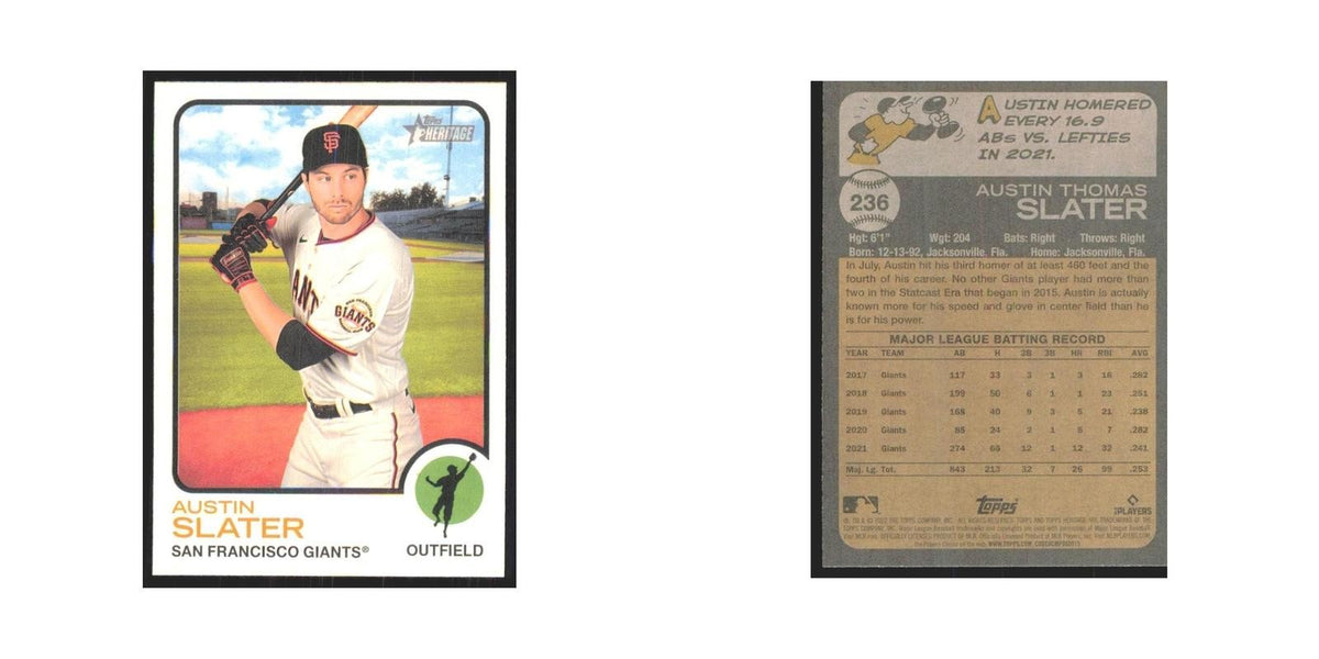 2022 Topps Heritage Austin Slater Giants #236