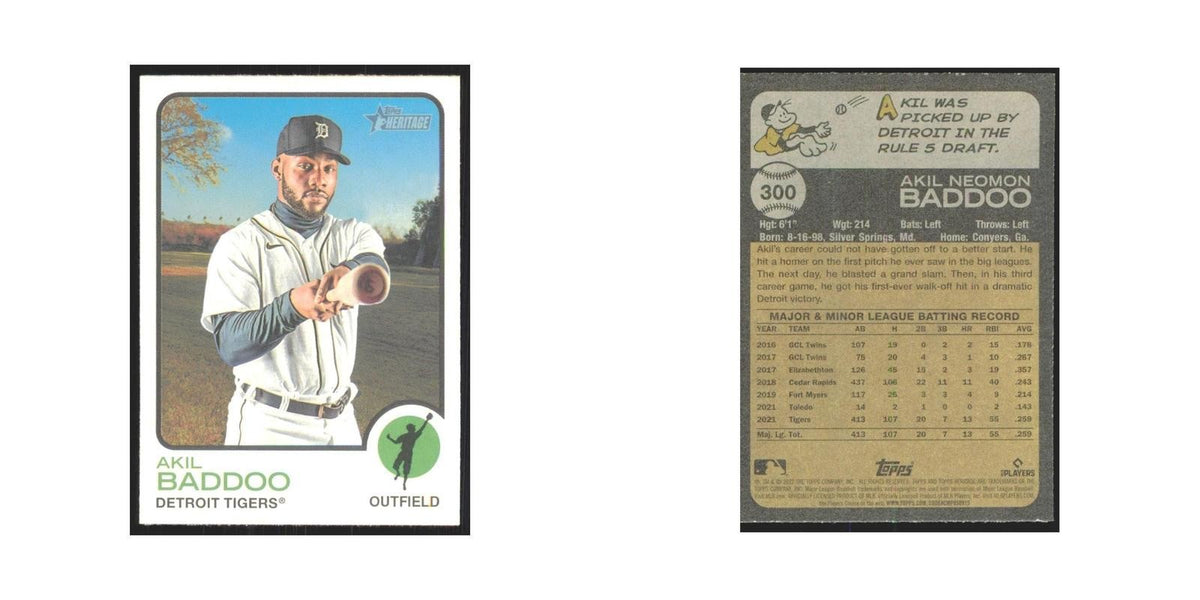 2022 Topps Heritage Akil Baddoo Tigers #300