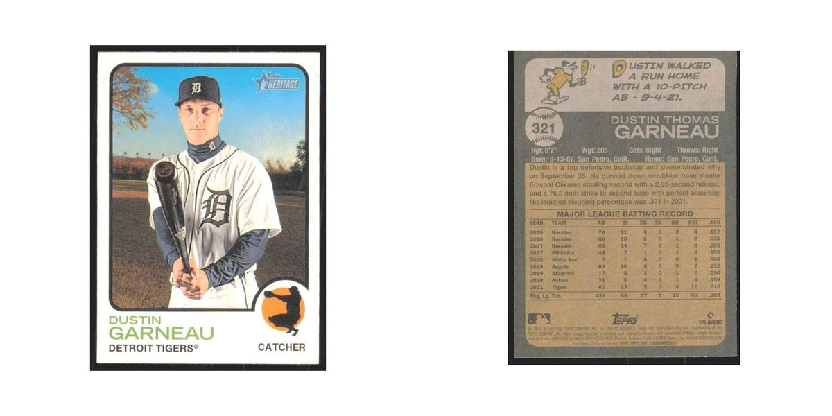 2022 Topps Heritage Dustin Garneau Tigers #321