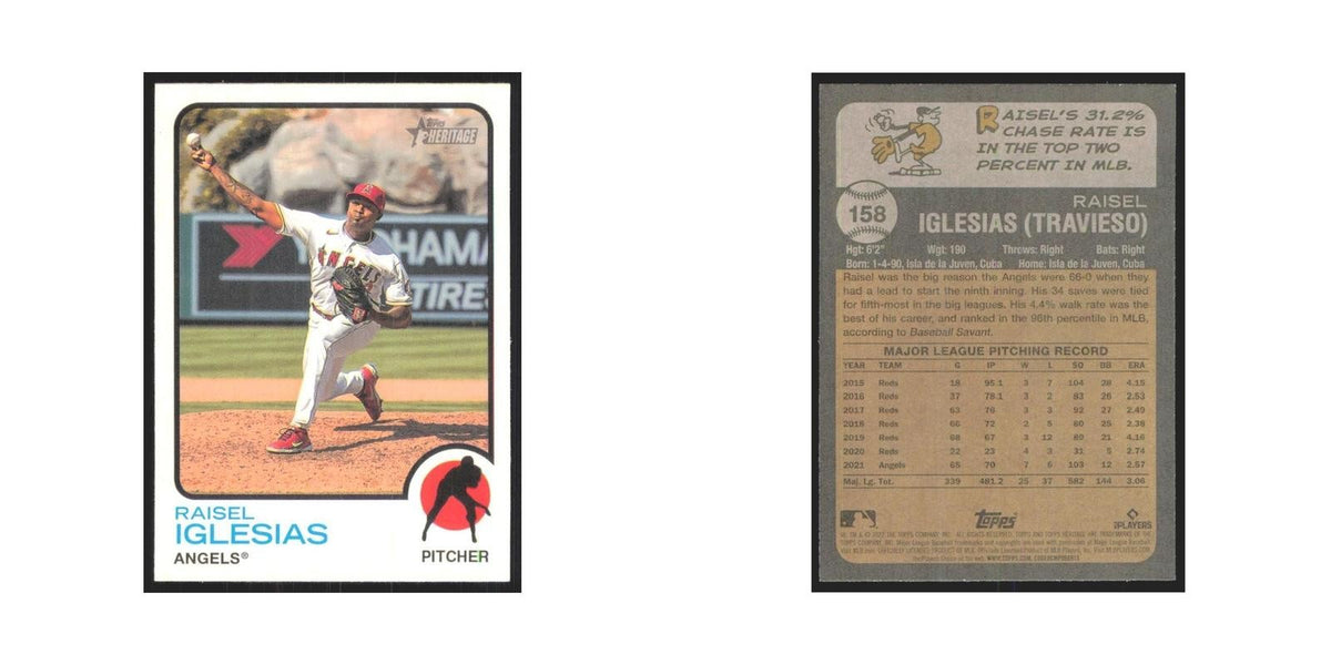2022 Topps Heritage Raisel Iglesias Angels #158