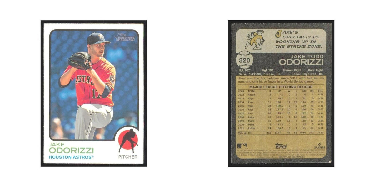 2022 Topps Heritage Jake Odorizzi Astros #320