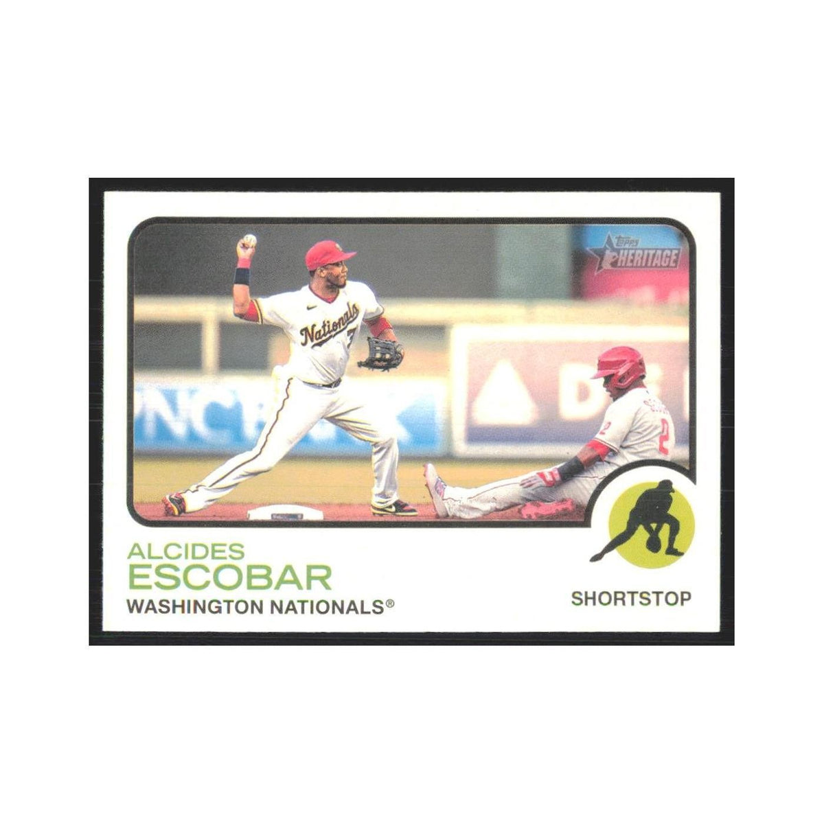 2022 Topps Heritage Alcides Escobar Nationals #308