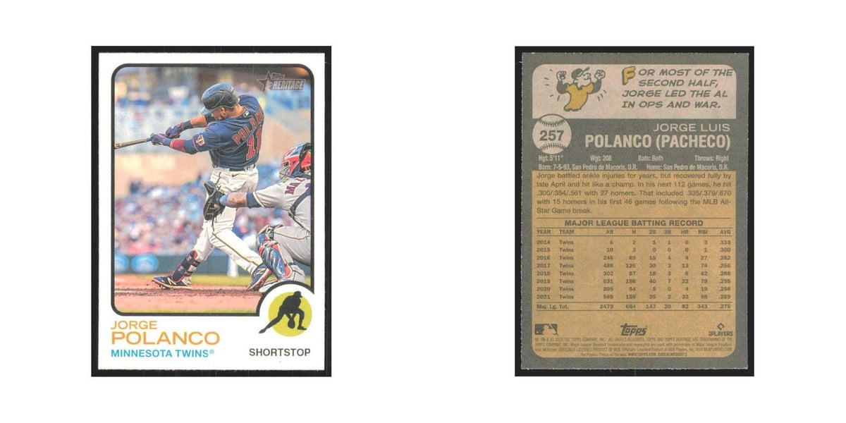 2022 Topps Heritage Jorge Polanco Twins #257