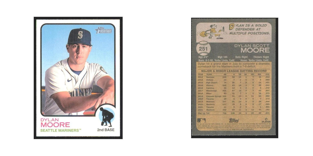 2022 Topps Heritage Dylan Moore Mariners #251