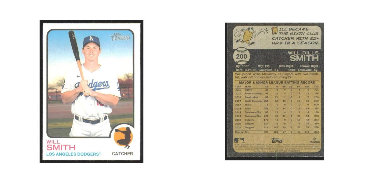 2022 Topps Heritage Will Smith Dodgers #200