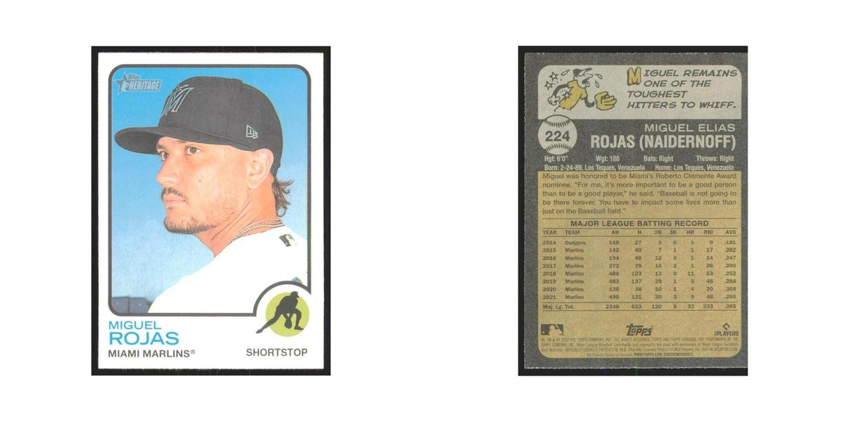 2022 Topps Heritage Miguel Rojas Marlins #224