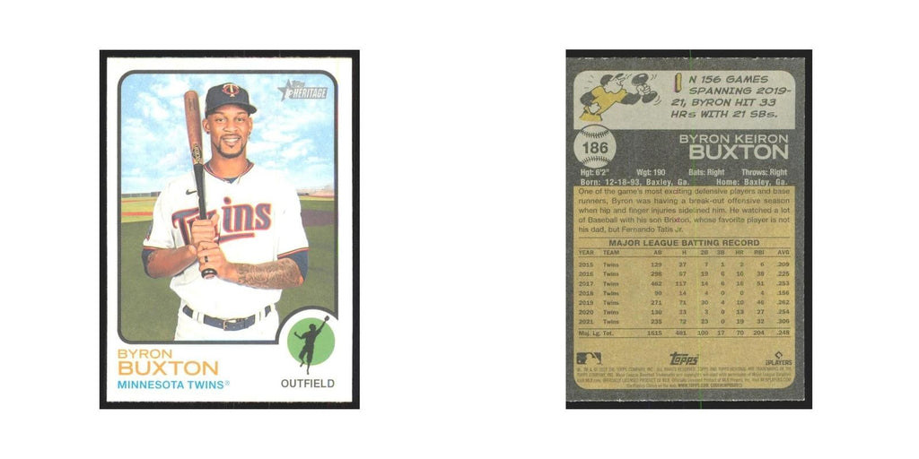 2022 Topps Heritage Byron Buxton Twins #186