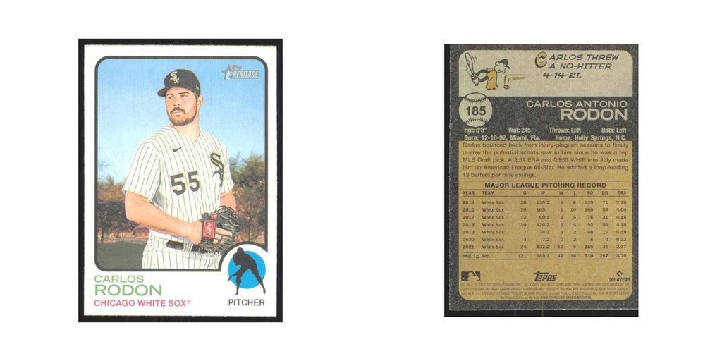 2022 Topps Heritage Carlos Rodon White Sox #185