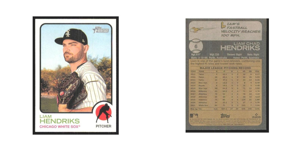 2022 Topps Heritage Liam Hendriks White Sox #6