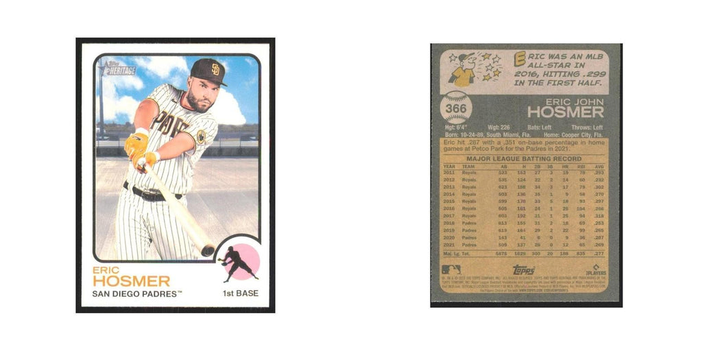 2022 Topps Heritage Eric Hosmer Padres #366