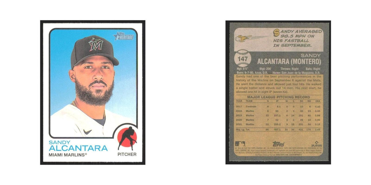 2022 Topps Heritage Sandy Alcantara Marlins #147