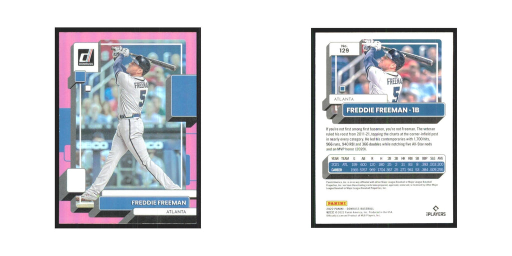 2022 Donruss Insert Freddie Freeman Braves #129