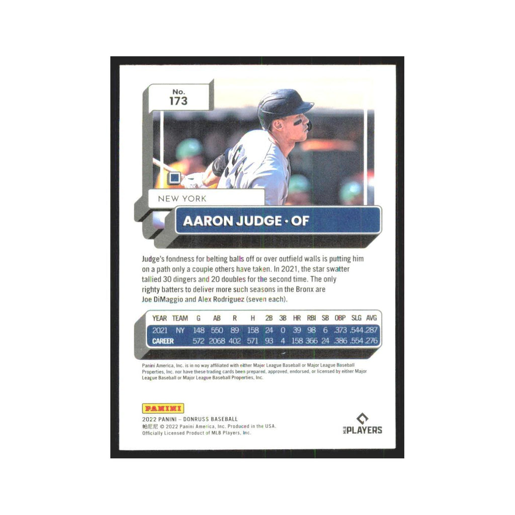 2022 Donruss Aaron Judge Yankees #173