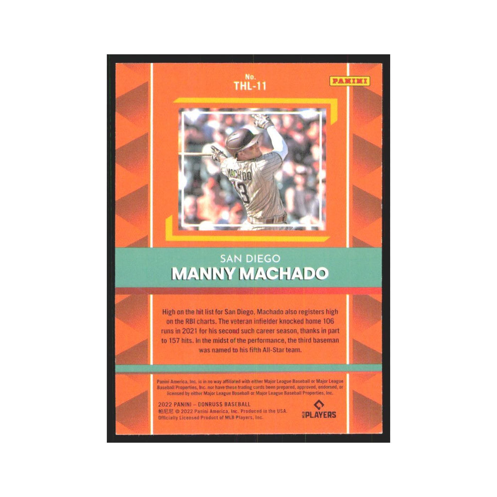 2022 Donruss Insert Manny Machado Padres #THL-11