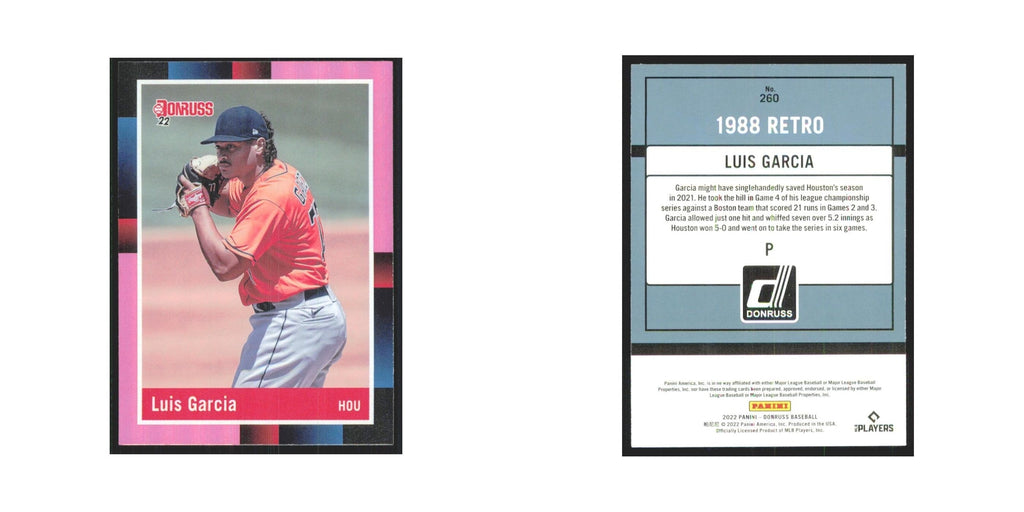 2022 Donruss Pink Luis Garcia Astros #260