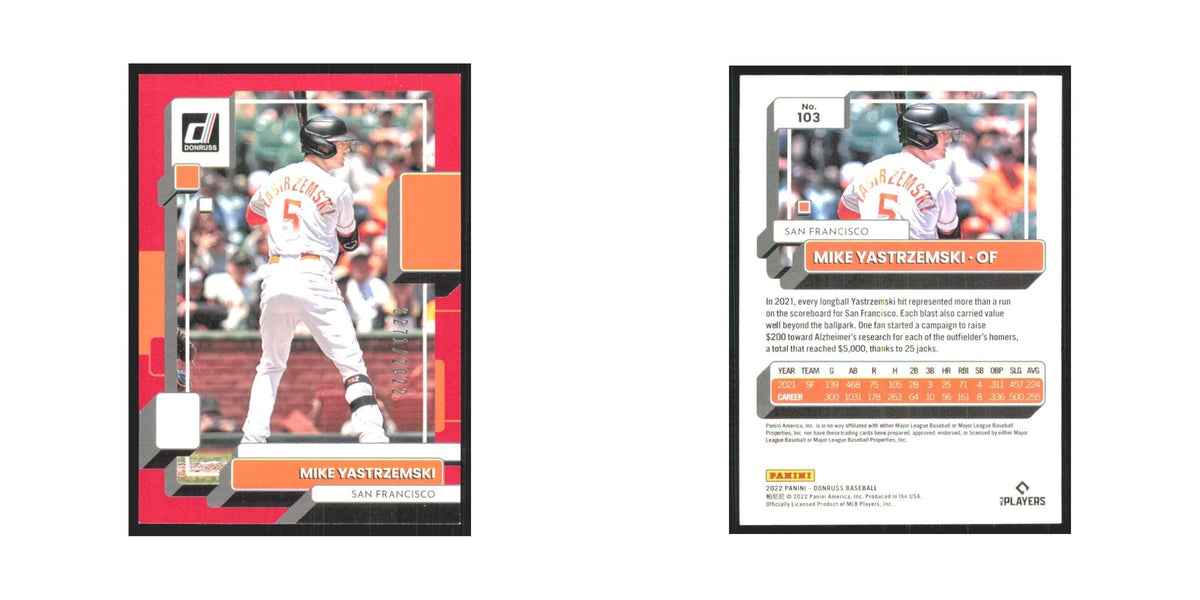 2022 Donruss Mike Yastrzemski 0271/2022 Giants #103