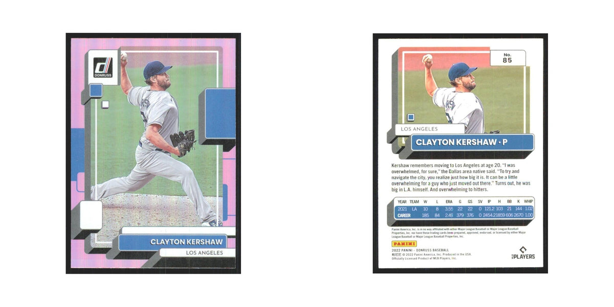 2022 Donruss Pink Clayton Kershaw Dodgers #85