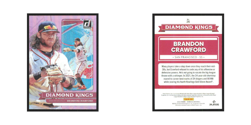 2022 Donruss Pink Brandon Crawford Giants #26