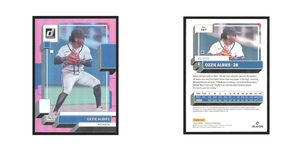 2022 Donruss Pink Ozzie Albies Braves #197