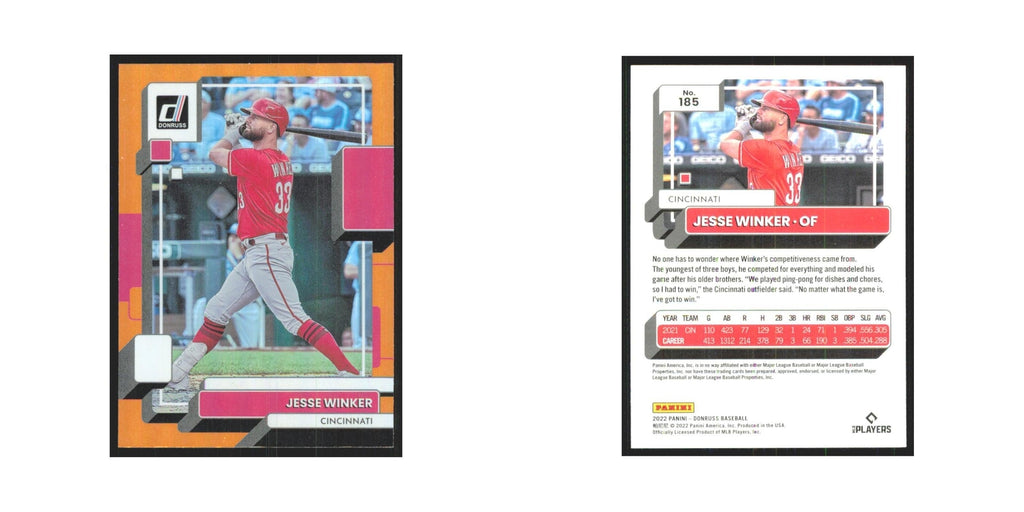 2022 Donruss Orange Jesse Winker Reds #185